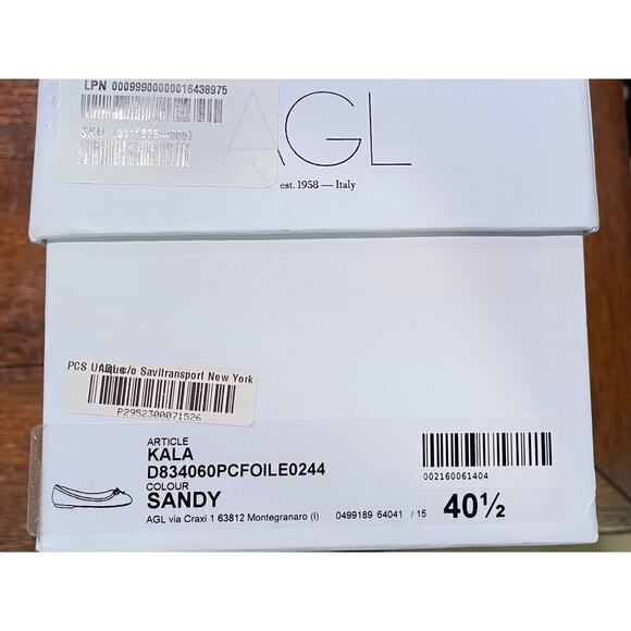 New AGL Kala Leather Ballet Flats in Sandy, EU 40.5 - Picture 7 of 7